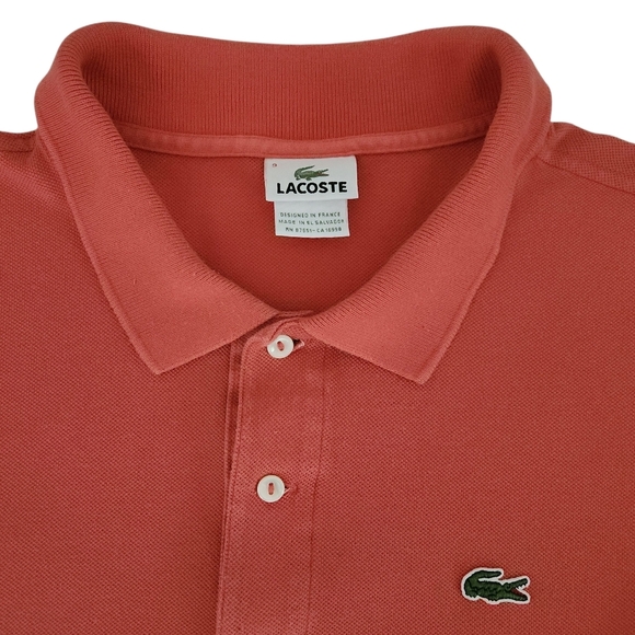 LACOSTE Men's Classic Fit Original polo coral size 9 (4XL) - Picture 2 of 11